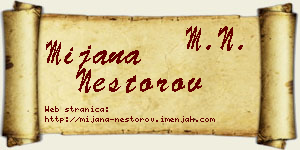 Mijana Nestorov vizit kartica